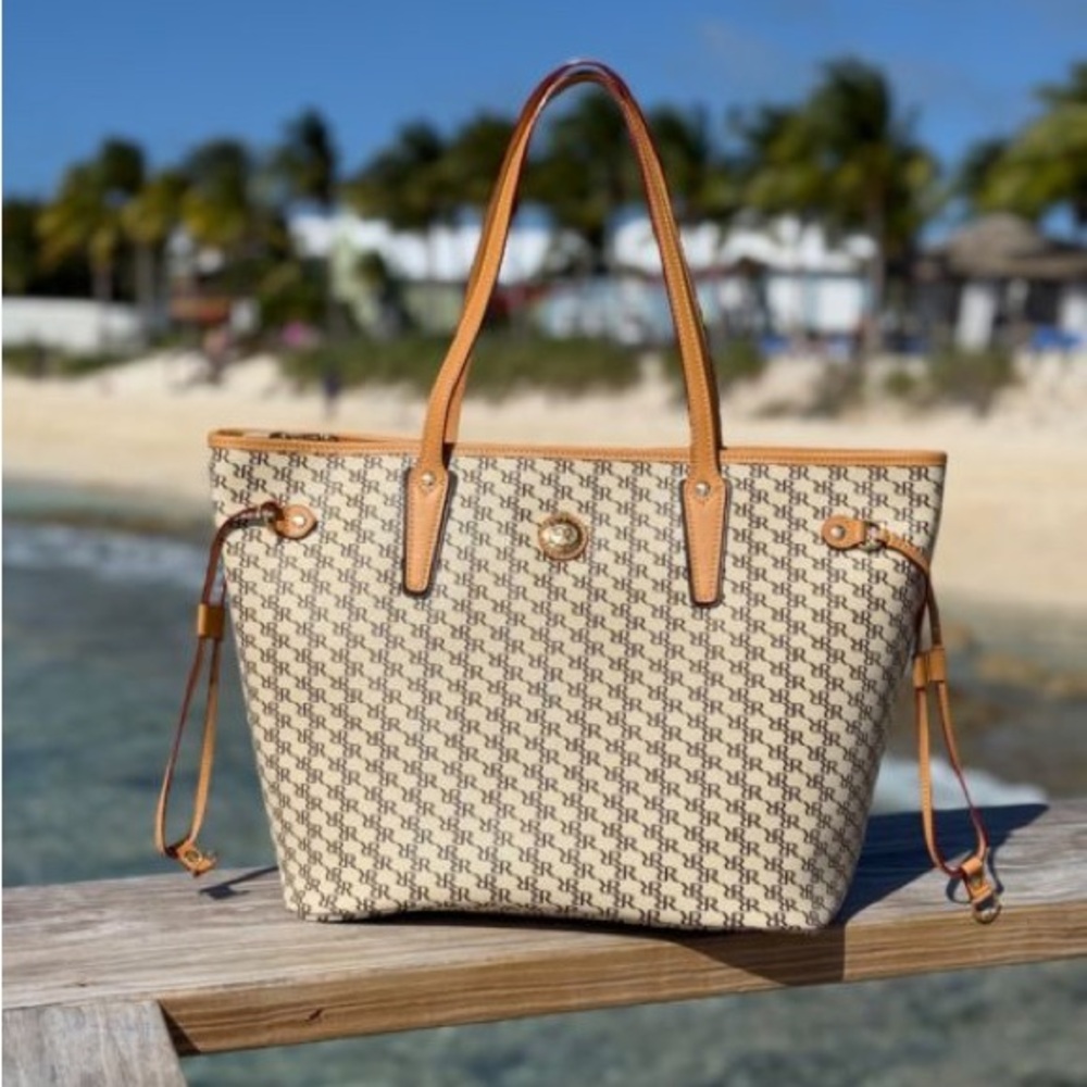 Rioni Beige and Tan Tote Bag - never carried